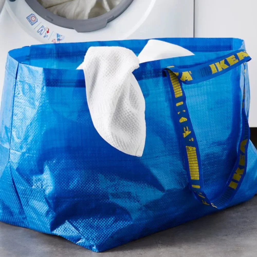Set of 15 - IKEA Large Blue FRAKTA Tote Bag - Durable, Multi-Purpose